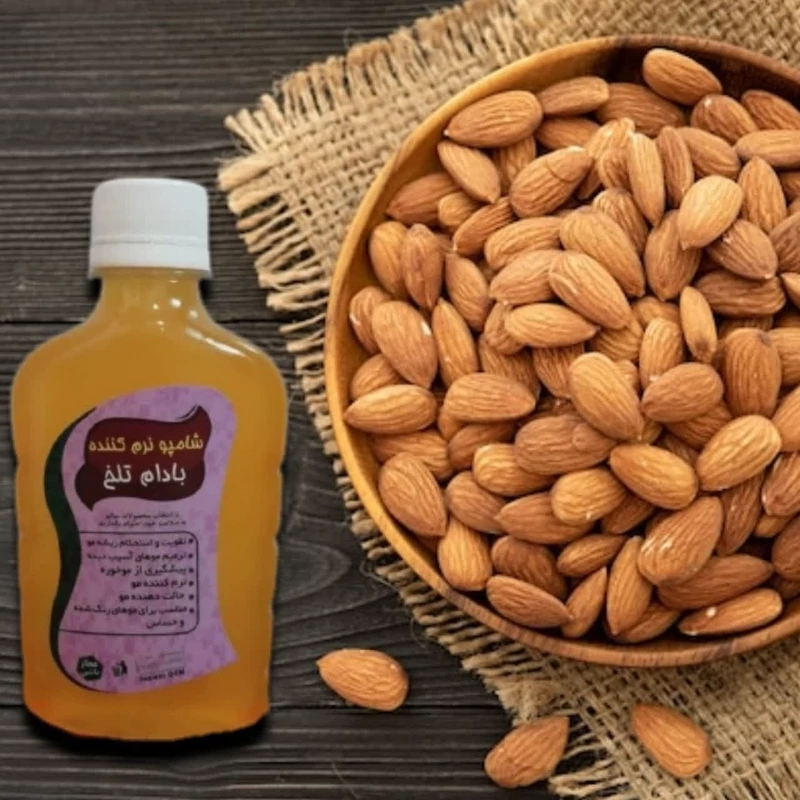شامپو بادام تلخ مناسب موهای موخوره تقویت ریشه مو