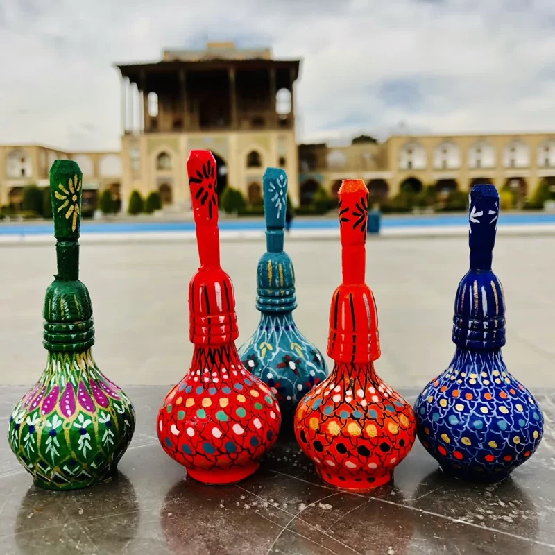 سرمه دان چوبی طرح خاتم منبت نقاشی